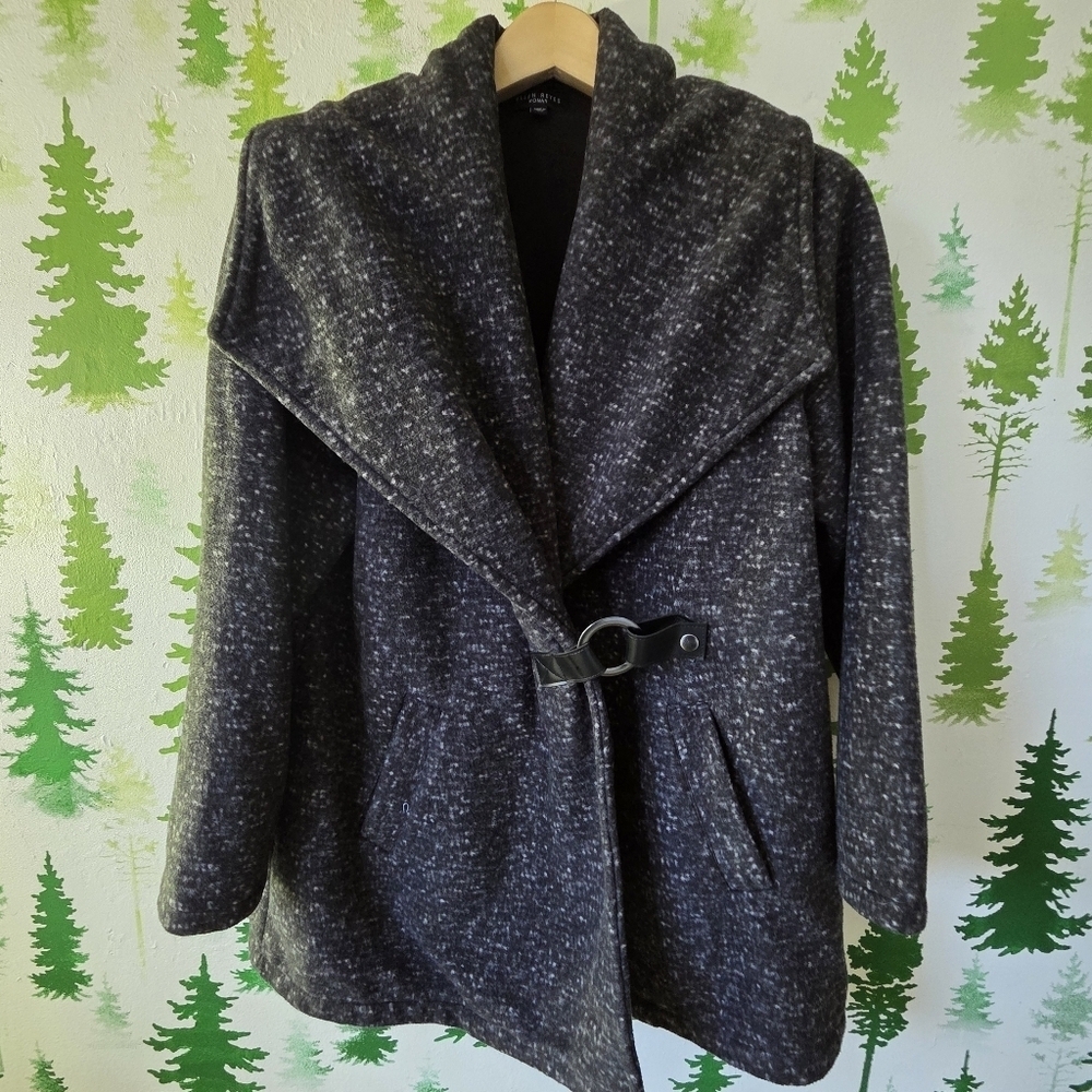 Ellen Reyes Fleece Waterfall Buckle Waist Jacket